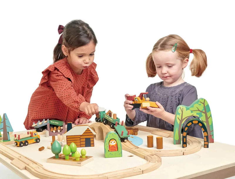 Wild Pines Wooden Train Set - Tender Leaf Toys | Wooden Toy NZ by Curious Moonbeam