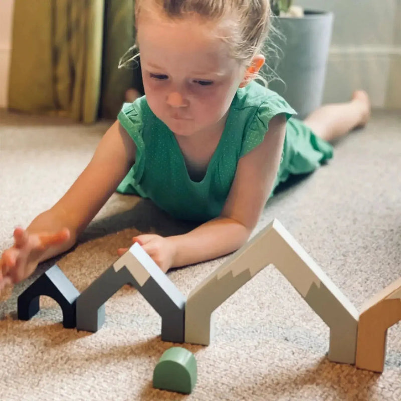 Wooden Mountain Pass Stacking Arches - Tender Leaf Toys | Wooden Toy NZ by Curious Moonbeam