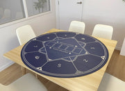 Poker Table Mat 8 Players Texas Hold'em Poker Mat 120cm Round Anti-Slip Rubber by dealonline.co.nz