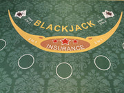 Poker Table Mat 7 Players Blackjack Poker Mat 180cm *90 Anti-Slip Rubber by dealonline.co.nz