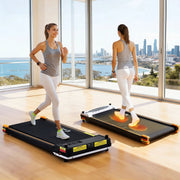 SportZone.co.nz Sports & Fitness > Exercise, Gym & Fitness > Treadmills Everfit 2-in-1 Walking Pad Treadmill with Massage Function 380mm Black Everfit 2-in-1 Walking Pad Treadmill with Massage Function 380mm Black