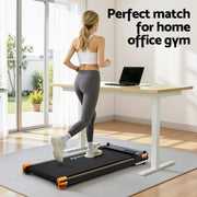 SportZone.co.nz Sports & Fitness > Exercise, Gym & Fitness > Treadmills Everfit 2-in-1 Walking Pad Treadmill with Massage Function 380mm Black Everfit 2-in-1 Walking Pad Treadmill with Massage Function 380mm Black