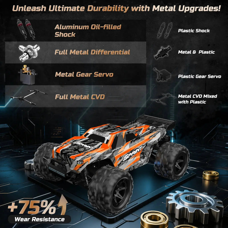 40km/h High-Speed 1:18 Full Scale 2.4G 4WD Half-Truck Remote Control Racing by dealonline.co.nz