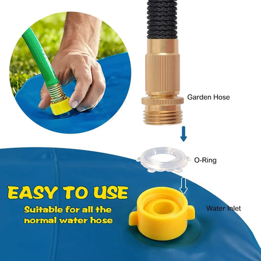 Kids Water Play Mat Sprinkler Splash Pad 170CM by salelink.co.nz