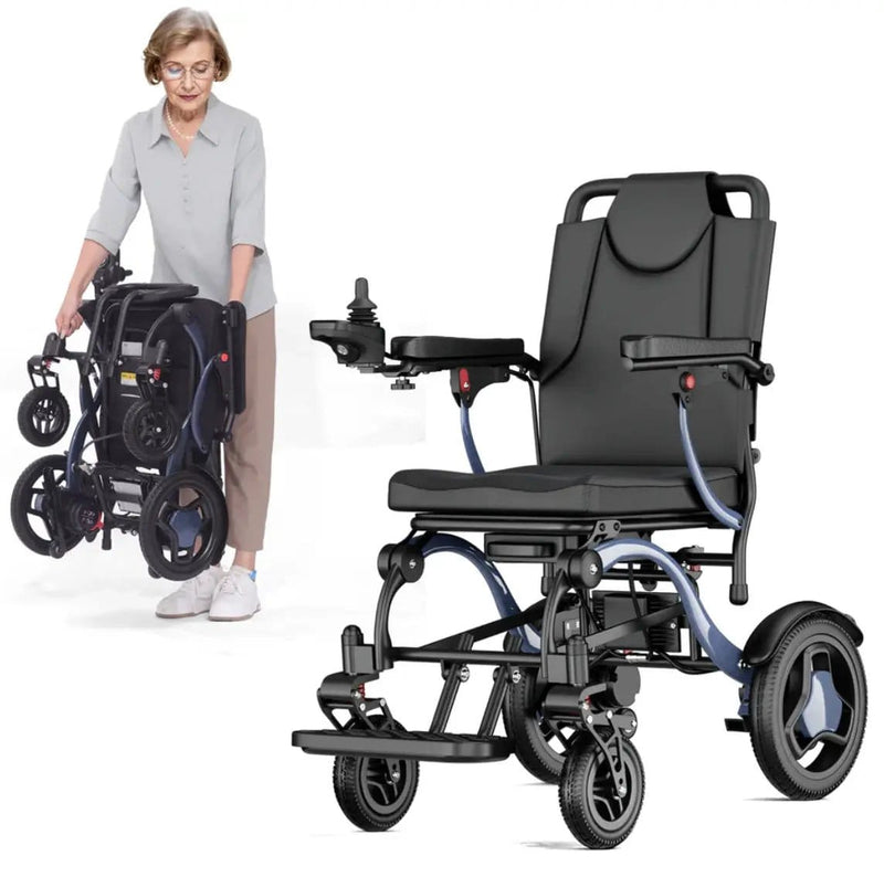 Ultra Light Folding Electric Wheelchair MK9005 Grey by Kiwi Grab