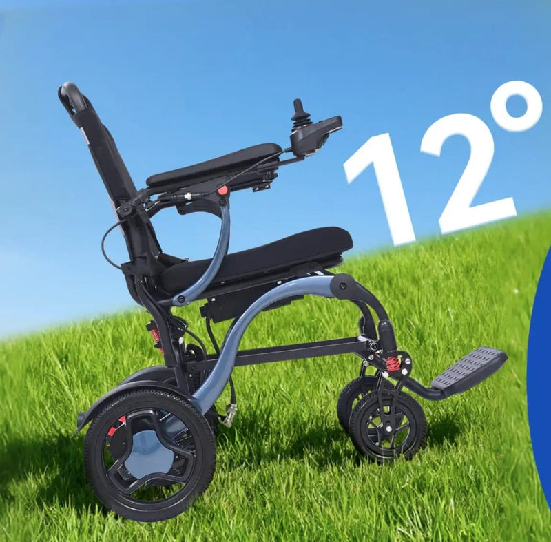 Ultra Light Folding Electric Wheelchair MK9005 Grey by Kiwi Grab