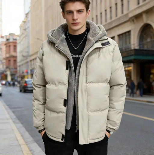Men's Winter Jacket White S - 4XL by dealonline.co.nz