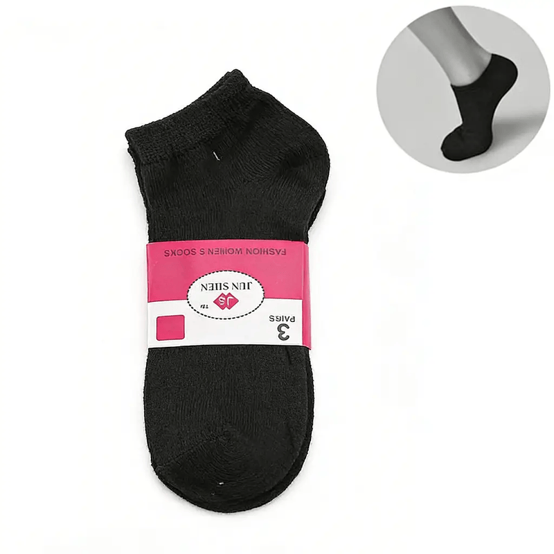 dealonline.co.nz dealonline.co.nz BLACK - (3 Pairs) Ankle Socks -  SIZE 7-11 BLACK - (3 Pairs) Ankle Socks -  SIZE 7-11