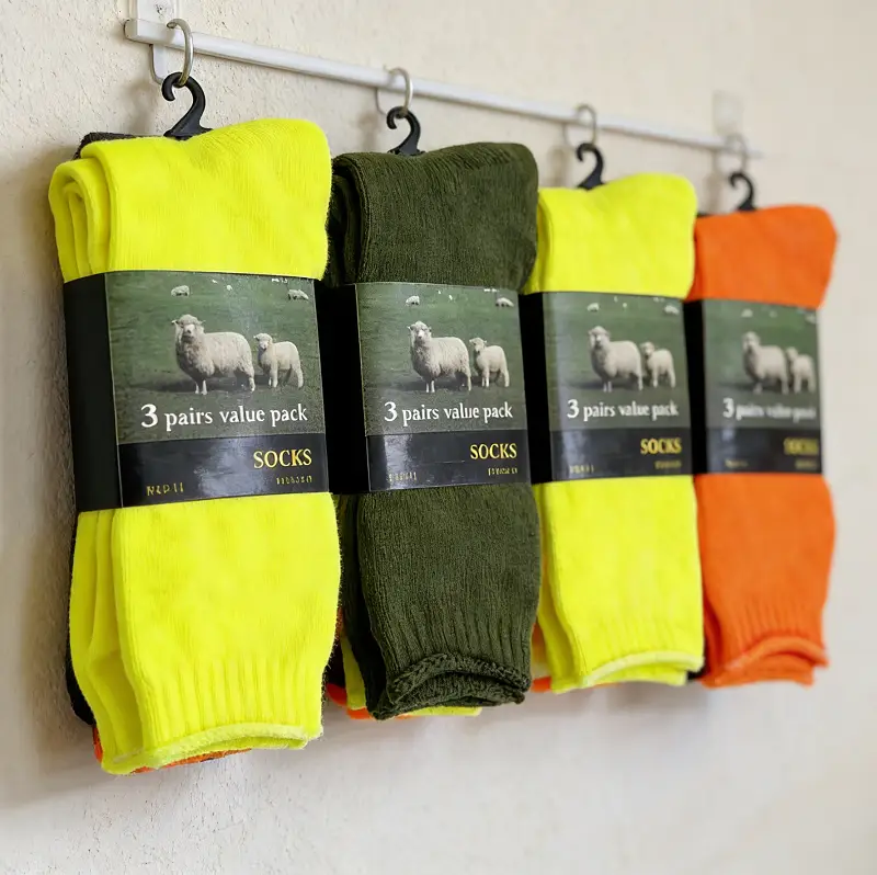 (12 Pairs) High Visible Safety Work Socks Cushioned Socks by dealonline.co.nz