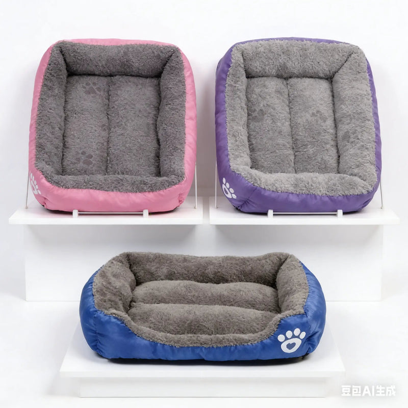 80cm Colourful Calming Dog Bed Warming Washable XL by dealonline.co.nz