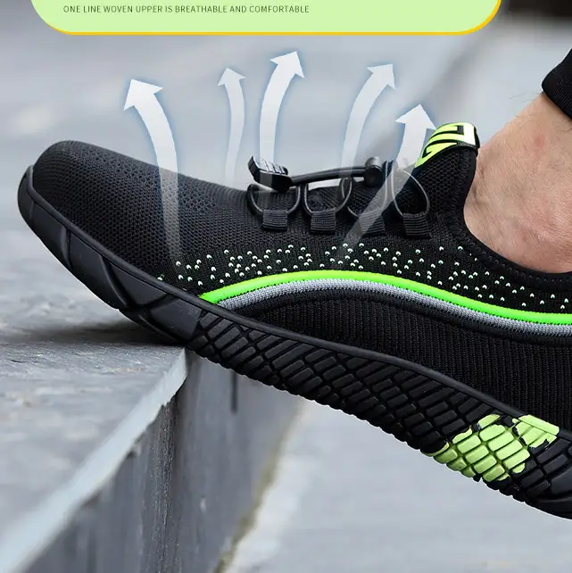 Steel Toe Summer Work Shoes Anti Piercing Lightweight Sneakers Hiking Shoes by dealonline.co.nz