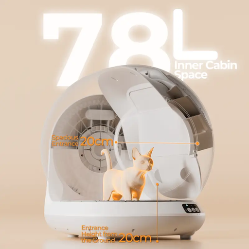 dealonline.co.nz dealonline.co.nz Automatic Self Cleaning Smart Cat Litter Box With Low Noise Motor 78L Interior Automatic Self Cleaning Smart Cat Litter Box 78L