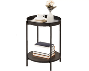 VASAGLE Bed Side Tables End Table Black by The Shopsite