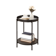VASAGLE Bed Side Tables End Table Black by The Shopsite