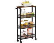 VASAGLE 3 Tiers Utility Rolling Cart Kitchen Trolley by The Shopsite