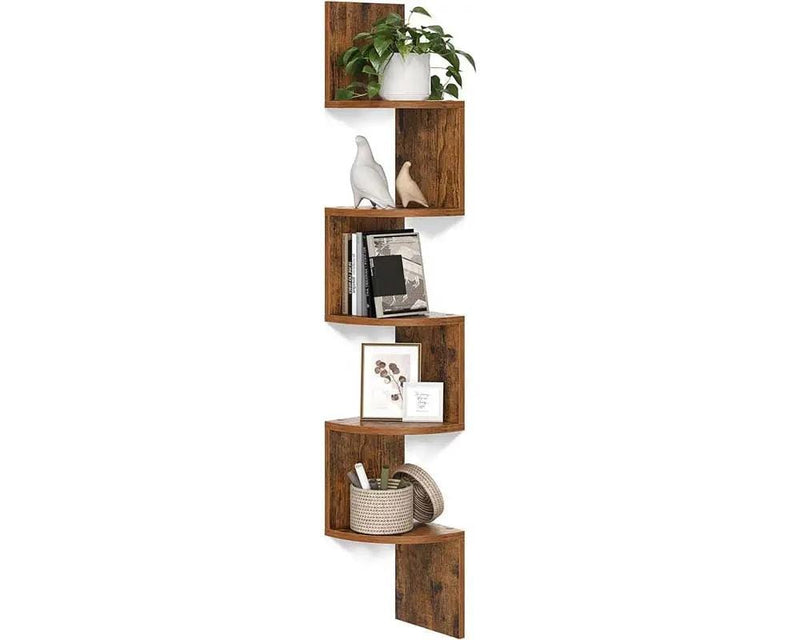 VASAGLE Floating Corner Shelf - 5-Tier by The Shopsite