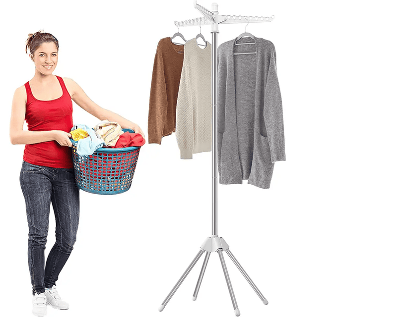 Space Saving Clothes Laundry Drying Rack - White by The Shopsite