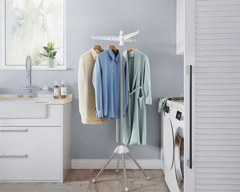 Space Saving Clothes Laundry Drying Rack - White by The Shopsite