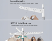 Space Saving Clothes Laundry Drying Rack - White by The Shopsite