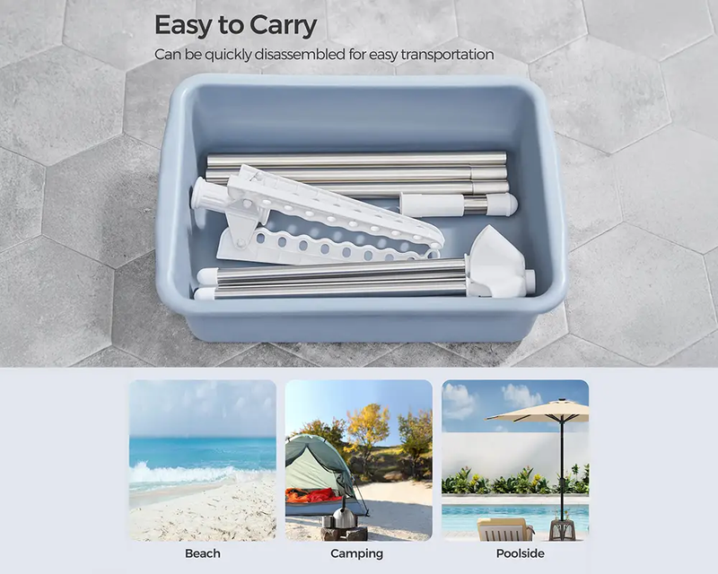 Space Saving Clothes Laundry Drying Rack - White
