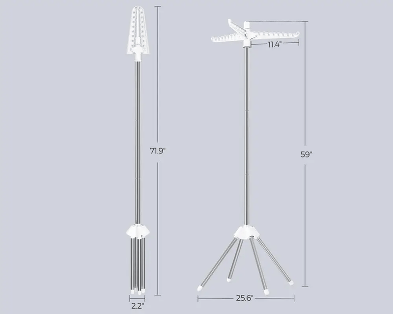 Space Saving Clothes Laundry Drying Rack - White by The Shopsite
