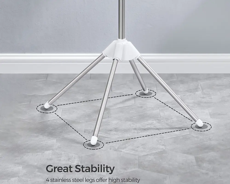 Space Saving Clothes Laundry Drying Rack - White