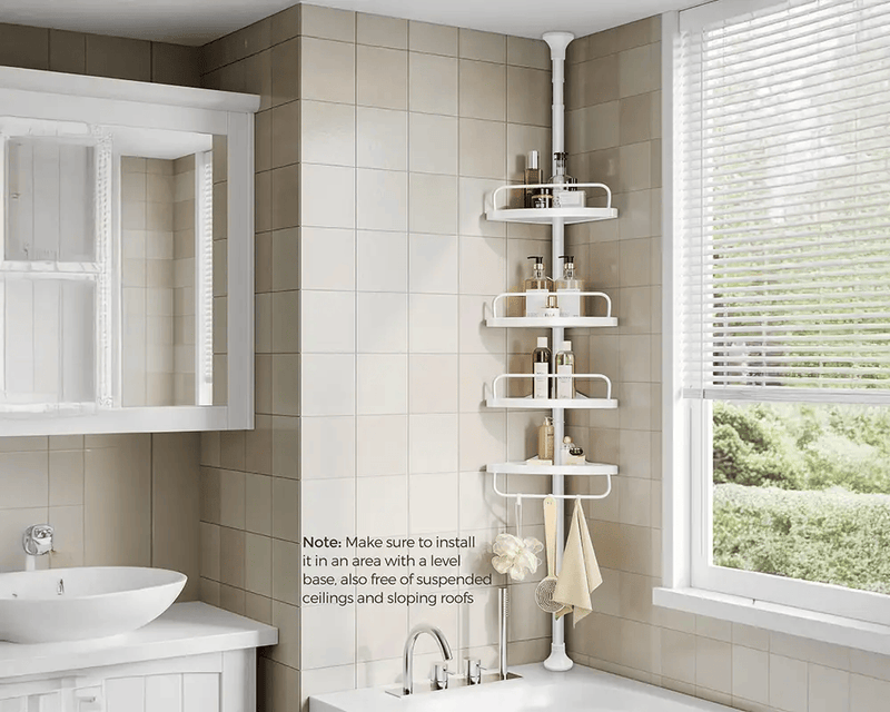 4 Tier Adjustable Shower Corner Shelves by The Shopsite