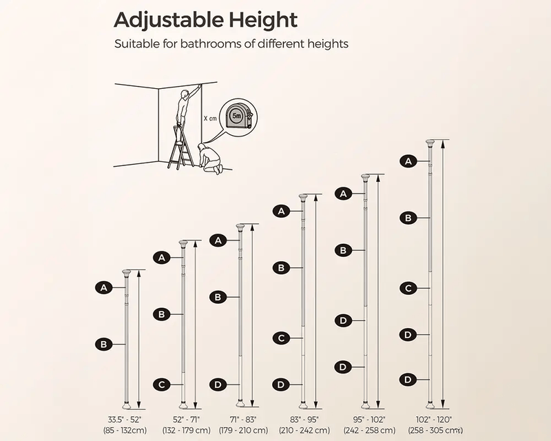 4 Tier Adjustable Shower Corner Shelves by The Shopsite
