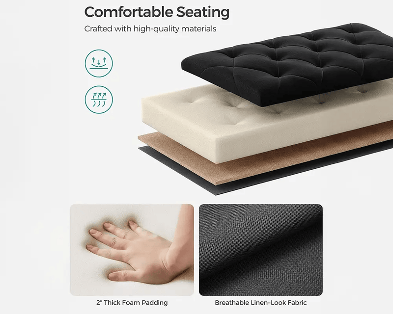 The Shopsite Home-living Storage Ottoman Bench Storage Ottoman Bench