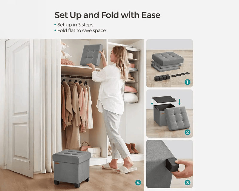 The Shopsite Home-living Storage Ottoman Bench Storage Ottoman Bench