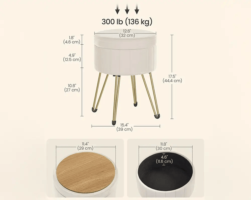 Ottoman Storage Foot Stool by The Shopsite