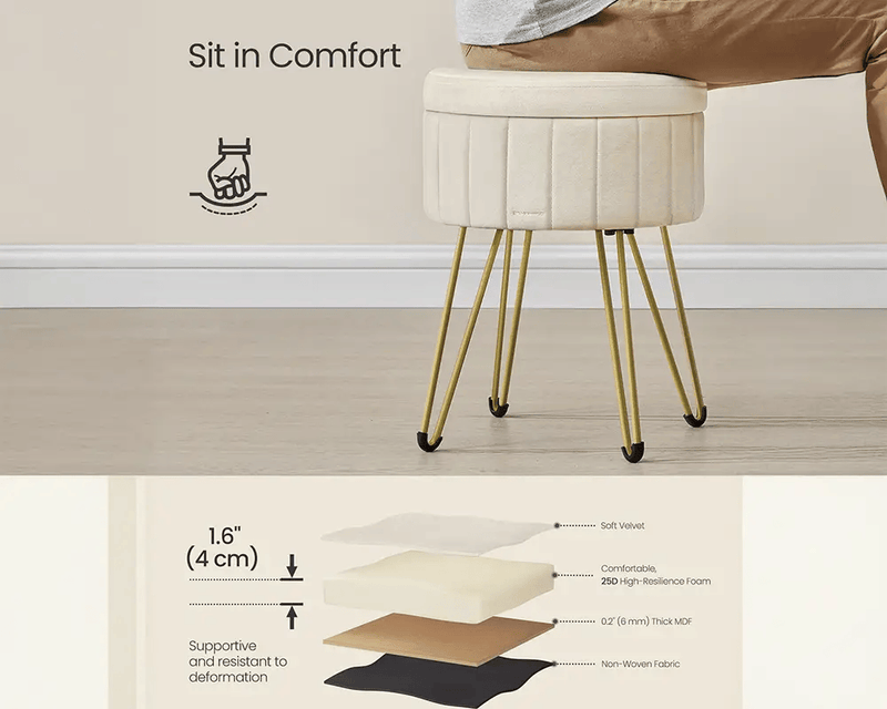 Ottoman Storage Foot Stool by The Shopsite