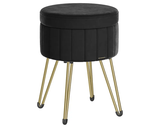 The Shopsite Home-living SONGMICS Small Vanity Stool Chair with Storage SONGMICS Small Vanity Stool Chair with Storage