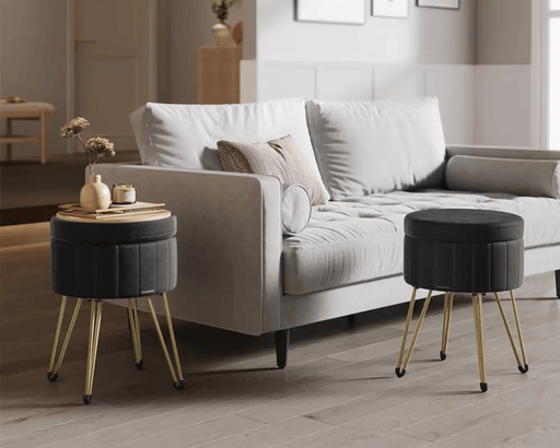 The Shopsite Home-living SONGMICS Small Vanity Stool Chair with Storage SONGMICS Small Vanity Stool Chair with Storage