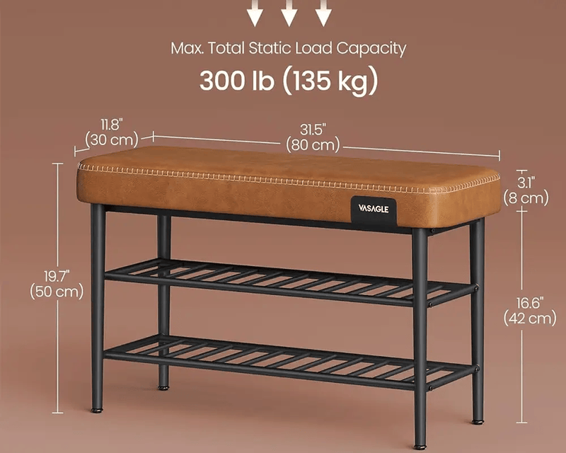 VASAGLE Shoe Bench by The Shopsite