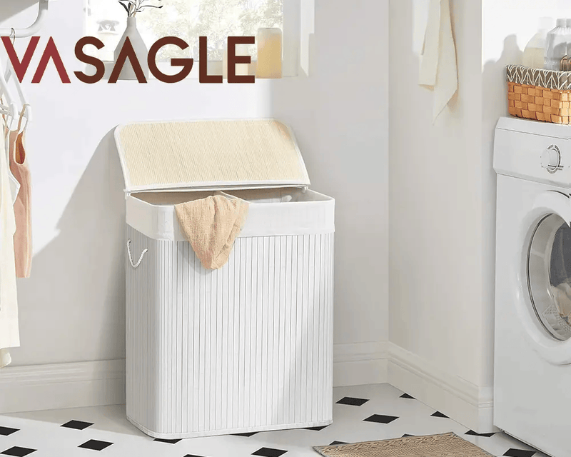 Laundry Basket Large Basket with Lid by The Shopsite