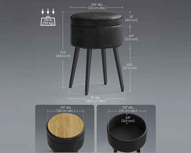 Ottoman Storage Foot Stool by The Shopsite