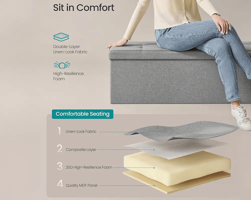 Ottoman with storage by The Shopsite