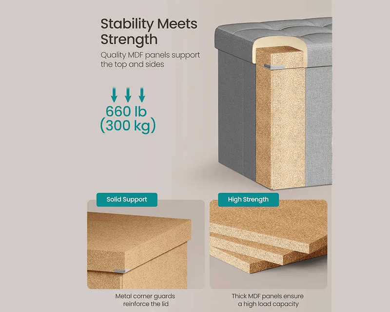 Ottoman with storage by The Shopsite
