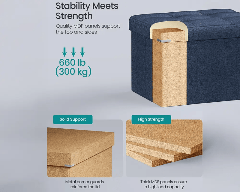Ottoman with storage by The Shopsite