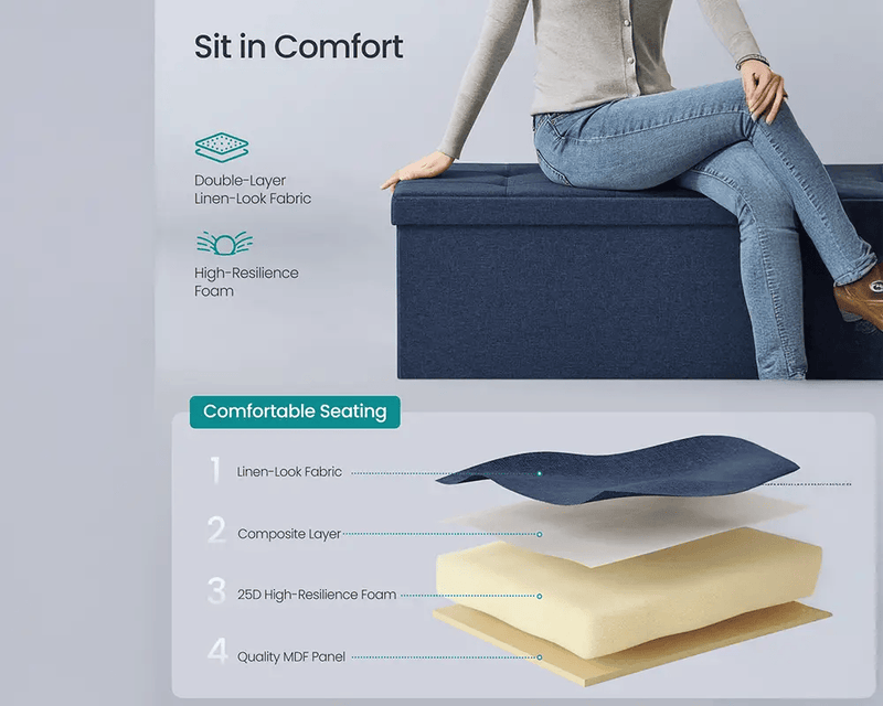 Ottoman with storage by The Shopsite
