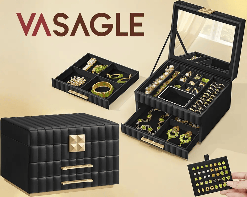 Jewellery Box with Mirror by The Shopsite