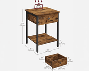 VASAGLE Bedside Table by The Shopsite