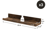 VASAGLE Wall Shelf Floating Shelves by The Shopsite