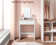 VASAGLE Dressing Table With Mirror by The Shopsite