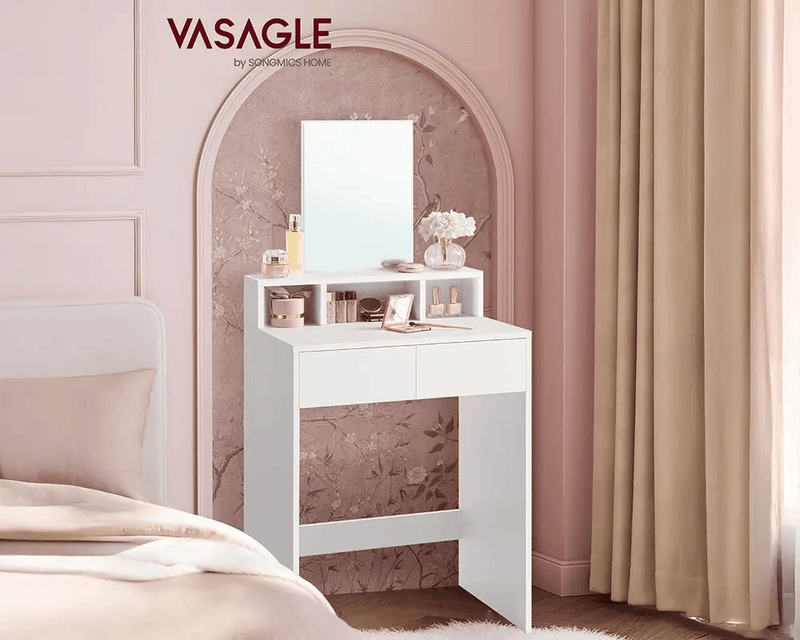 VASAGLE Dressing Table With Mirror by The Shopsite