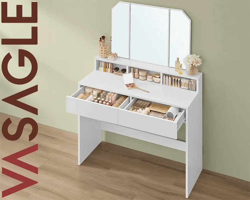 The Shopsite Home-living VASAGLE Dressing Table With Mirror VASAGLE Dressing Table With Mirror