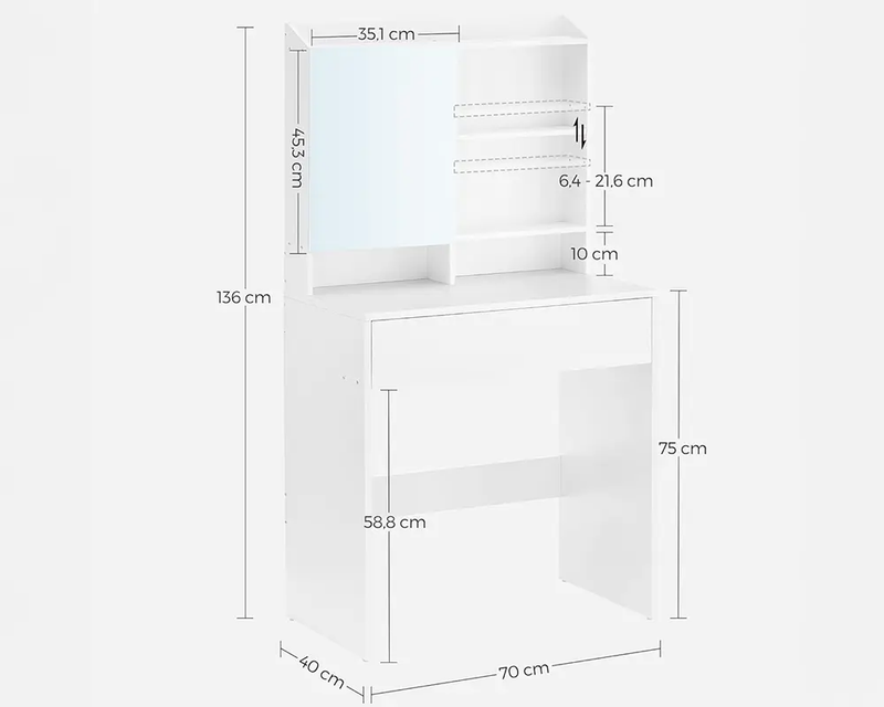 Dressing Table With Mirror by The Shopsite