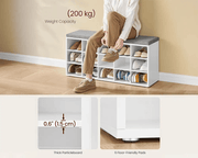 The Shopsite Home-living VASAGLE Shoe Rack Bench Shoe Storage Bench Shoe Rack VASAGLE Shoe Rack Bench Shoe Storage Bench Shoe Rack