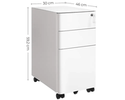 SONGMICS Office file Cabinet with Wheels File Organiser by The Shopsite